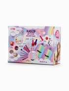 Набор детской косметики в чемодане «Единорожка», тени, резинки для волос, блески для губ, глиттер, украшения, лаки для ногтей, наклейки, пилочка, расчёска, кисти, косметичка - фото 123116163