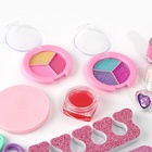 Набор детской косметики в чемодане «Единорожка», тени, резинки для волос, блески для губ, глиттер, украшения, лаки для ногтей, наклейки, пилочка, расчёска, кисти, косметичка - Фото 9