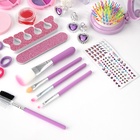 Набор детской косметики в чемодане «Единорожка», тени, резинки для волос, блески для губ, глиттер, украшения, лаки для ногтей, наклейки, пилочка, расчёска, кисти, косметичка - Фото 10