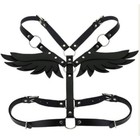 Портупея БДСМ с крыльями, на грудь, экокожа, размер OS, черный - Фото 1