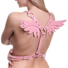 Портупея БДСМ Оки-Чпоки, с крыльями, на грудь, экокожа, размер OS, розовый - фото 8543837