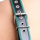 Портупея БДСМ мужская, на грудь, экокожа, зеленый кант - Фото 11