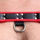 Портупея БДСМ мужская, на грудь, экокожа, красный кант - Фото 11