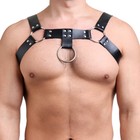 Портупея БДСМ мужская, на грудь, с ремнями, экокожа, размер OS, черный - Фото 1