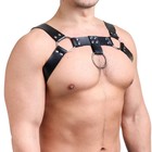 Портупея БДСМ мужская, на грудь, с ремнями, экокожа, размер OS, черный - Фото 2