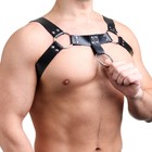 Портупея БДСМ Оки-Чпоки, мужская, на грудь, с ремнями, экокожа, размер OS, черный - Фото 3