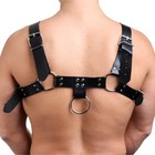Портупея БДСМ мужская, на грудь, с ремнями, экокожа, размер OS, черный - Фото 4
