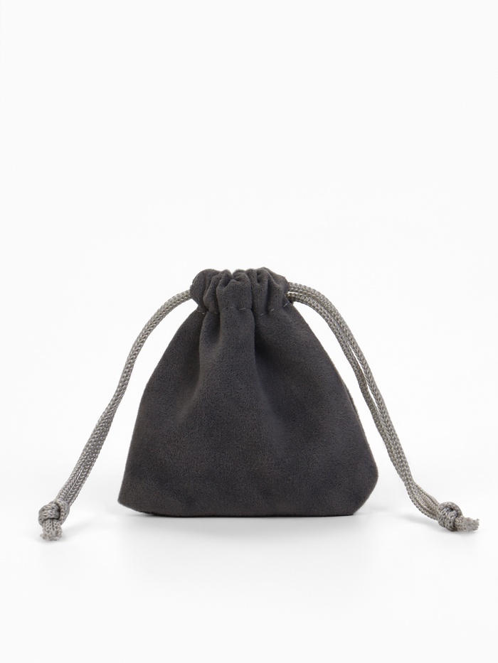 Мешочек бархатный, 5.5×5.5 см, фасовка 50 шт., серый - Фото 1