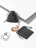 Мешочек бархатный, 5.5×5.5 см, фасовка 50 шт., серый - Фото 4