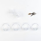 Пояс верности мужской, пластик, 6×3.5 см, набор колец, замок, ключ, прозрачный - Фото 3