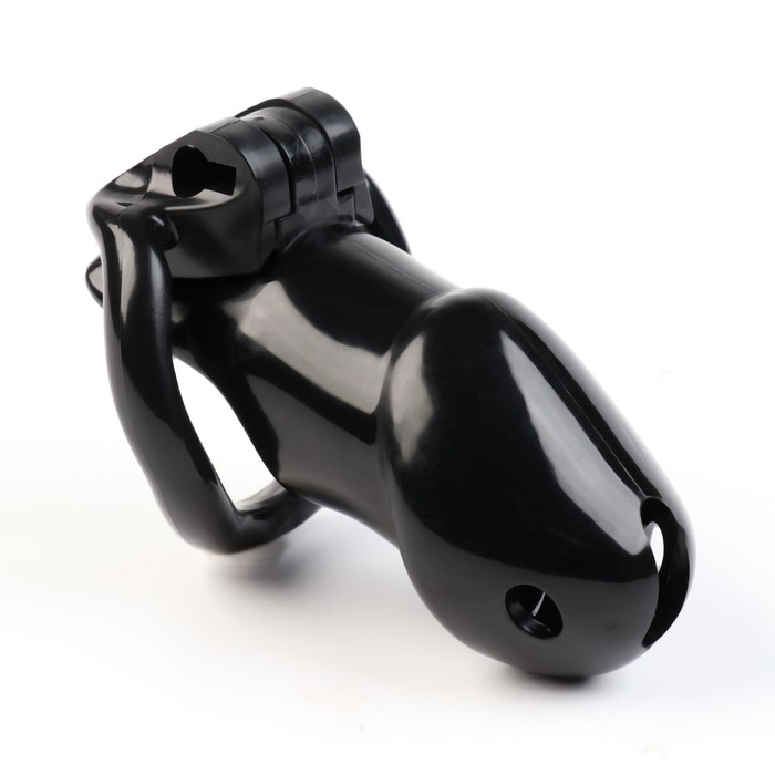 Пояс верности мужской, пластик, 6×3.5 см, набор колец, замок, ключ, черный - Фото 1