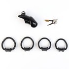 Пояс верности мужской, пластик, 6×3.5 см, набор колец, замок, ключ, черный - Фото 2