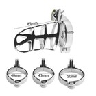 Пояс верности «Клетка целомудрия № 2», кольца d=4; 4.5; 5 см, замок, ключ, металл - Фото 2