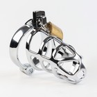 Пояс верности «Клетка целомудрия № 2», кольца d=4; 4.5; 5 см, замок, ключ, металл - Фото 4