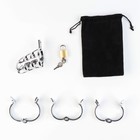 Пояс верности «Клетка целомудрия № 2», кольца d=4; 4.5; 5 см, замок, ключ, металл - Фото 7