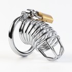 Пояс верности «Клетка целомудрия № 3», кольца d=4; 4.5; 5 см, замок, ключ, металл - Фото 4