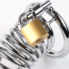 Пояс верности «Клетка целомудрия № 3», кольца d=4; 4.5; 5 см, замок, ключ, металл - Фото 6