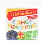 Гирлянда на ленте люминисцентная «С Днем Рождения», разноцветная, дл. 250 см - Фото 7