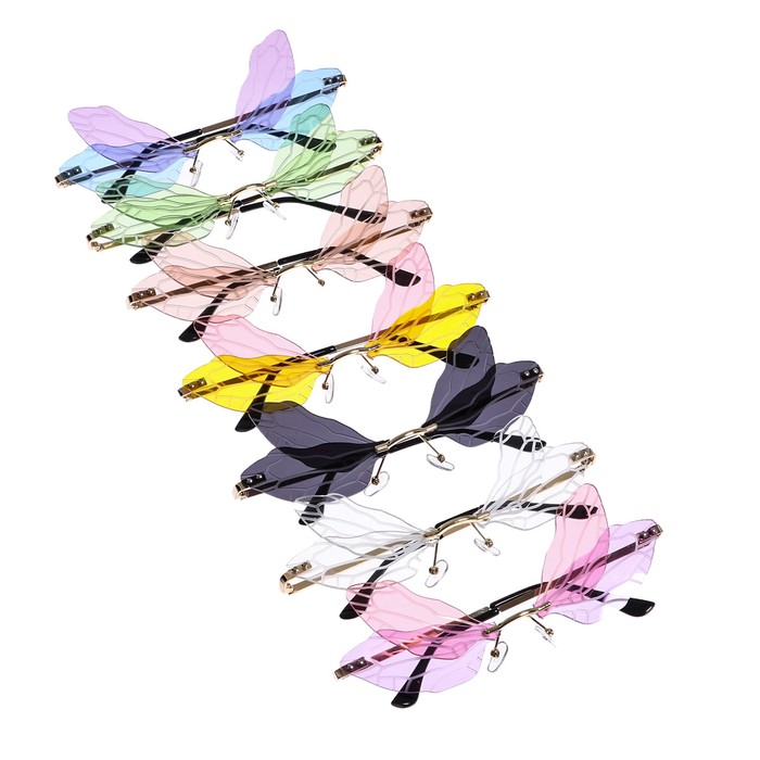 Карнавальные очки "Бабочка", цвета МИКС