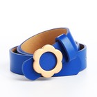 Ремень детский, ширина 2.3 см, пряжка гвоздик, синий - Фото 1