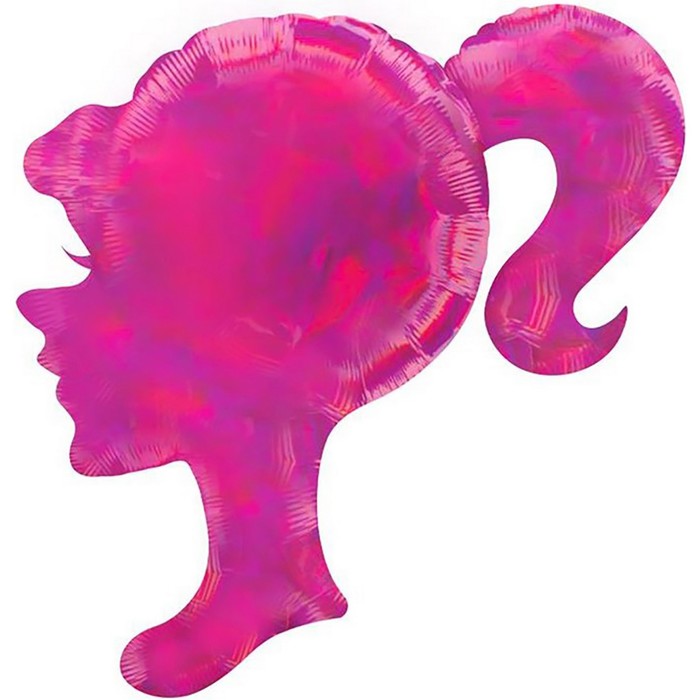 Шар фольгированный 28&quot; фигура «Профиль девушки» розовый, голография
