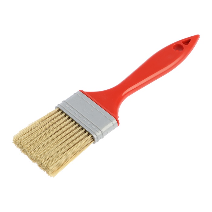 Кисть плоская ЛОМ промо, искусственная щетина, пластиковая рукоятка, 2, 50 мм