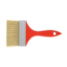 Кисть плоская ЛОМ промо, искусственная щетина, пластиковая рукоятка, 4", 100 мм (комплект 3 шт) - фото 30328589