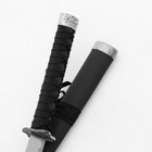 Макет оружия «Сувенирные катаны на подставке 3в1. Строгость», подарочный набор, ножны кожзам, матовая, чёрная, 47 см; 70 см; 89 см - Фото 4