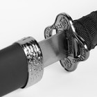 Макет оружия «Сувенирные катаны на подставке 3в1. Строгость», подарочный набор, ножны кожзам, матовая, чёрная, 47 см; 70 см; 89 см - Фото 5