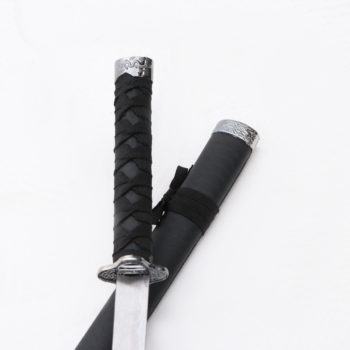 Сувенирное оружие «Катана», без подставки, чёрные ножны под змеиную кожу, матовая 70 см