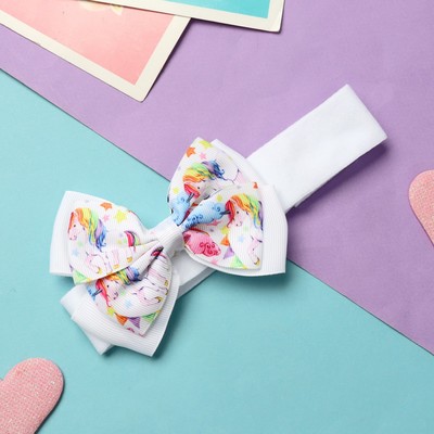 Повязка для волос Выбражулька «Оливия», единорожки, 3×16 см