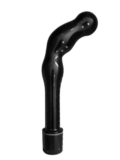 Массажер простаты, стимулятор точки G, силикон, черный