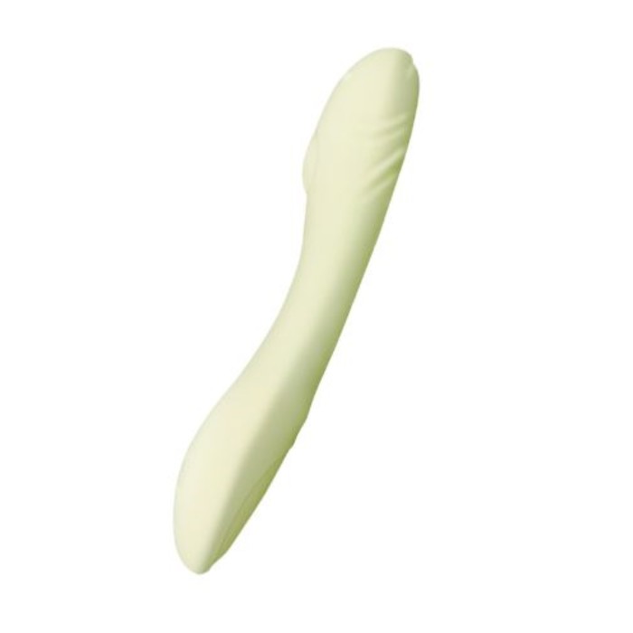Вибратор, стимулятор точки G, гибкий, силикон, фисташковый - Фото 1