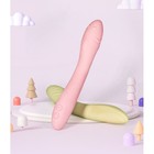 Вибратор, стимулятор точки G, гибкий, силикон, фисташковый - Фото 4