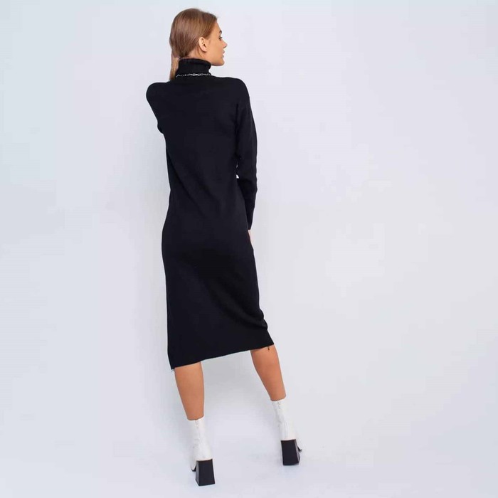 Платье женское, цвет чёрный, размер 48-50 (ONE SIZE)