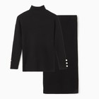 Костюм женский (джемпер/юбка), цвет чёрный, размер ONE SIZE (46-50) - Фото 7