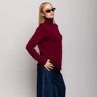 Водолазка женская цвет бордовый, размер ONE SIZE (46-50) - фото 24598934