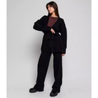 Костюм женский (кардиган/брюки), цвет чёрный, размер 42-46 (ONE SIZE) - Фото 3