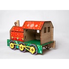 Деревянный конструктор. Сборная модель «Новогодний паровоз» - Фото 5