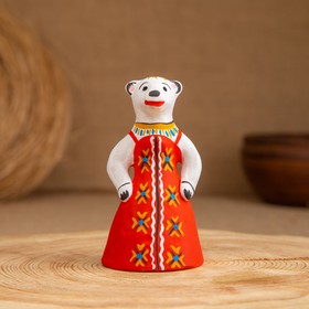 Сувенир «Белая медведица», каргопольская игрушка