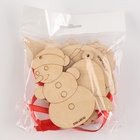 Заготовки для творчества. Набор ёлочных подвесок для росписи «Новый год!», 9 шт. - Фото 6