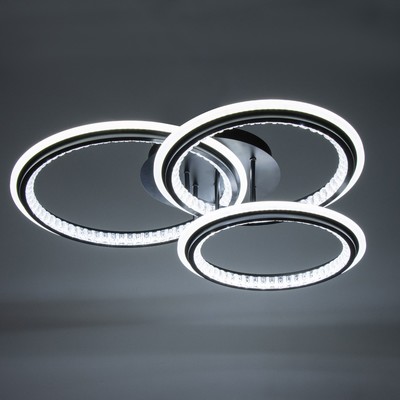 Люстра с пультом BayerLux «Ленди», 3хLED, 3000-6000К, 272 Вт, чёрная, 74×71×18 см