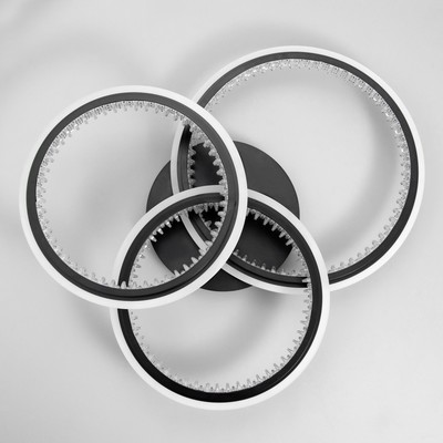 Люстра с пультом BayerLux «Ленди», 3хLED, 3000-6000К, 272 Вт, чёрная, 74×71×18 см