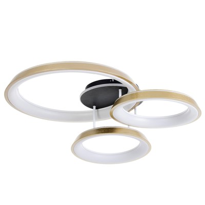 Люстра с ПДУ «Анелло» 3хLED 3000-6000К 184 Вт черно-золотой 85×78×21 см BayerLux