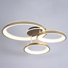 Люстра с ПДУ «Анелло» 3хLED 3000-6000К 184 Вт черно-золотой 85×78×21 см BayerLux - Фото 2