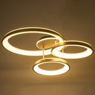 Люстра с ПДУ «Анелло» 3хLED 3000-6000К 184 Вт черно-золотой 85×78×21 см BayerLux - Фото 3