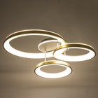 Люстра с ПДУ «Анелло» 3хLED 3000-6000К 184 Вт черно-золотой 85×78×21 см BayerLux - Фото 4