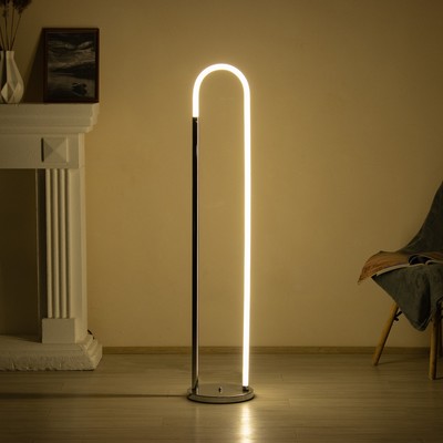 Торшер «Астен» LED 37 Вт хром 25×25×125 см