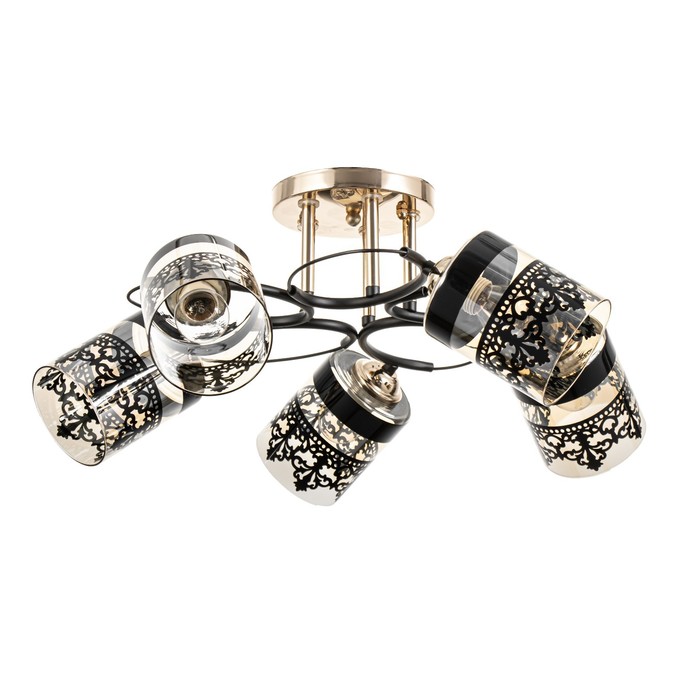 Люстра «Рейна» 5хЕ27 40 Вт черный 60×60×27 см BayerLux - Фото 1