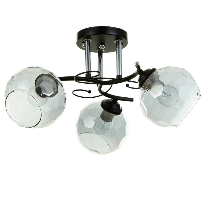 Люстра «Саманта» 3хЕ27 40 Вт черный 40×40×23 см BayerLux - Фото 1